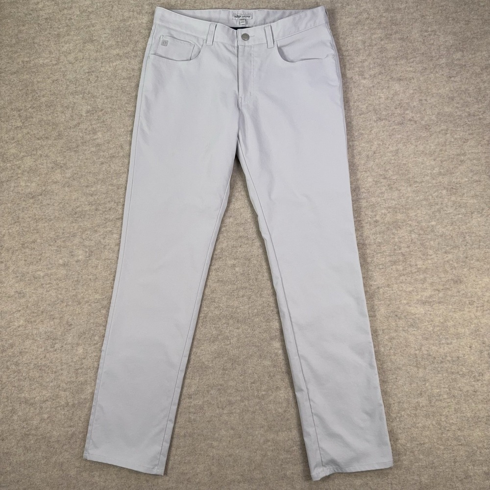 Peter Millar EB66 Performance Pants Mens 32x32 British Gray Chino Casual Golf